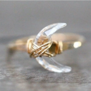 Inicio anillo luna cristal goldfilled